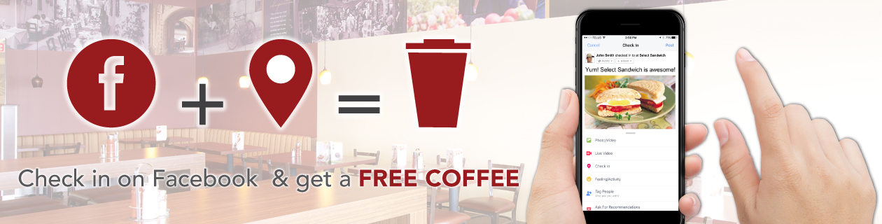 Free Coffee Facebook Check in
